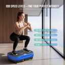 Vibration Plate Exercise Machine: 999 Speed Levels Vibrating Plate for Lymphatic Drainage Weight Loss Fat Burner 450 Lbs Whole Body Shake Plate with Resistance Bands for Gym Home Office