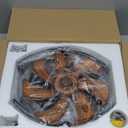 LEDIARY 20" Caged Ceiling Fans with Lights and Remote, Flush Mount Bladeless Ceiling Fan Low Profile, Small Farmhouse Industrial Enclosed Ceiling Fan with Light for Bedroom, Kitchen, Indoor