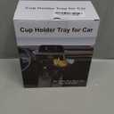 DOUBFIVSY Larger Cup Holder Tray for Car, 10 inch Car Food Tray with Phone Holder Detachable 3 in 1 Car Cup Holder 360 Rotating Food Table Tray Expander for Eating