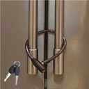 Urban August Child-Proof Refrigerator Lock for Kids & Adults - Lock for French Door Fridge and Cabinet (Regular, Black - 1 Pack)