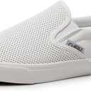 Cull4U Women's Breathable Slip On Loafer Shoes (7, White)