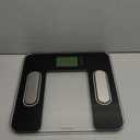 Taylor Digital Glass Body Composition Scale, Bathroom Scale for Body Weight, Measures Body Fat, Body Water, Muscle Mass and BMI, 10-User Recognition, FSA HSA Eligible, 400 lb Capacity, White and Black