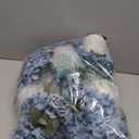 Flower Table Centerpieces - Set of 6 Floral Arrangement Artificial Wedding Hydrangeas Floral Arrangement with Rustic Metal Vase for Bridal Tea Party Event Decorations - Dusty Blue