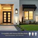 Dusk to Dawn Outdoor Wall Light Fixture, 12'' Oil-Rubbed Bronze Porch Light, Hardwired Outside Wall Lantern for House, Garage, Front Door, Waterproof and Rustproof, Bulbs Not Included