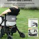 VOCIC Rollator-Walkers-for-Seniors-with-Seat, Walker Wheelchair Combo, Transport-Wheelchair-Lightweight-Foldable, Adult Walkers All Terrain, 2 in 1 Rolling Walker Chair with Brakes & Pouch