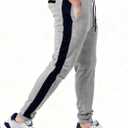 Men's Athletic Sweatpants Workout Tapered Joggers Running Gym Pants with Pockets (Gray, L)