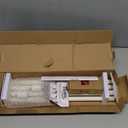 TONIAL White Curtain Rods 32 to 58 Inch(2.6-4.8ft), Adjustable Splicing Window Curtains rod, 3/4 Drapery Rods for Windows 20 to 53 Inch(1.7-4.4ft), Decorative Single Rod with Modern Cap Finial