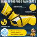 Mosucoirl Dog Raincoat Waterproof Raincoats for Dog Reflective Dogs Rain Jackets with Hood Hoodie Pet Rain Poncho Coat for Small Medium Large Dogs Puppies S-XXL (Yellow, XL)