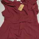 AISIZE Women's Pinup Vintage Ruffle Sleeves Cocktail Party Pencil Dress, L