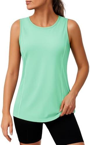 TACVASEN Women's UPF 80+ Workout Tank Top Sleeveless Quick Dry Sun Protection Hiking Athletic Gym Yoga Running Shirts,XL
