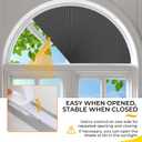 HOMEDEMO Arch Window Shade Blackout Black, 48" X 24", No Drill, Half Moon Cellular Shades, Easy Installation Blinds, Half Circle Semicircular