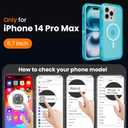 for iPhone 14 Pro Max Case, Fits Magsafe,Heavy Duty Shockproof Protection Phone Cases with Screen Protector*1, Magnetic Transparent Protective Cover for iPhone 14 ProMax 6.7 '', Blue