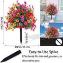 22 Outdoor Artificial Flowers Topiary Ball,2 Set of UV-Resistant Artificial Green Plants Boxwood with Ground Spikes,for Decorating Home patios, porches, and courtyards. (Color Mixing)