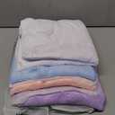 HOMEXCEL 5 Pack Microfiber Hair Towels - 40 x 20 inches Super Soft, Fast Drying Turbans for Long, Thick, Curly Hair - Anti Frizz Wrap with Elastic Strap (Multicolor)