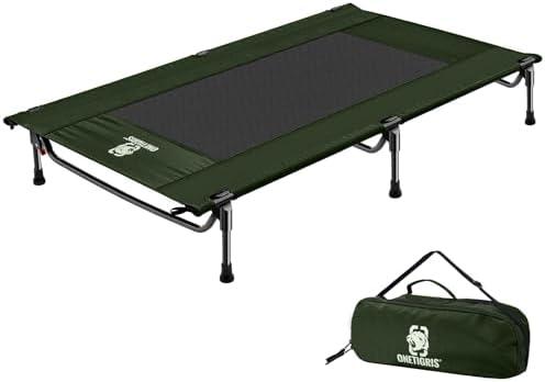 ONETIGRIS Elevated Dog Bed, Outdoor Dog Cod Large Raised Dogs Bed with Chew Proof Mesh, No-Slip Portable Dogs Cot Bed for Indoor & Outdoor Portable (Green, Large)