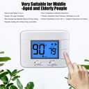 Non Programmable Thermostat for Home - Single Stage 1H/1C, with Room Temperature & Humidity Display and Large Blue LCD