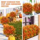 16 Bundles Artificial Mums for Outdoors Garden Home Decoration Fake Mums Decoration UV Resistant Lifelike Faux Silk Daisy for Outside Home Planter Front Porch Patio Thanksgiving Decor Thanksgiving