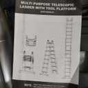 Soctone Telescoping Ladder, Stabilizers, Slow Down Design(10.5FT Button)