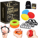 roygra Hand Grip Strengthener, Finger Exerciser, Multiple Resistance Levels Kit - 3 Types, Set of 8