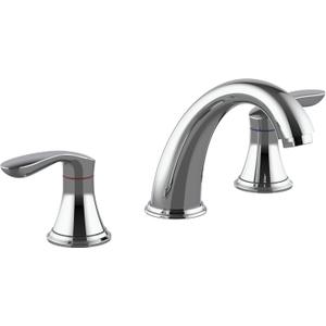 Bathroom Sink Faucet, Faucet for Bathroom Sink, Widespread Chrome Bathroom Faucet 3 Hole with Stainless Steel Pop Up Drain and cUPC Lead-Free Hose - (Chrome) (8 inch 1 pack)