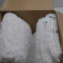 White Fluffy Area Rug Bedroom: Shag Rugs for Bedroom -White Area Rug 5x7 Plush Fuzzy Carpet for Living Room,Christmas Rug