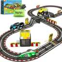 Magnetic Tiles Racing Track & Road Expansion Set with Magnet Car, Magnetic Block Building Toys Games for Toddler Kids, STEM Montessori Toys for 3+ Year Old Boys & Girls, Car Lovers Must Haves