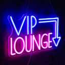 VIP Lounge Neon Sign for Wall Decor Dimmable VIP Led Light Signs Pink Blue Letters Neon Light for Bar Hotel Cafe VIP Room Airports Beauty Room Decoration