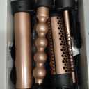 Lopeie 5 in 1 Wand Curling Iron Set, Hair Styling Tools with Thermal Brush and 4 Interchangeable Ceramic Barrels from 1/2 to 1 1/2 inch, Fast Heating, Dual Voltage Hair Curler, Mothers Day Gifts