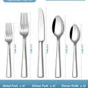 Stapava 60 Piece Silverware Set, Food-Grade Stainless Steel Flatware Sets for 12 Mirror Polished Cutlery Utensil Sets Include Dinner Knives Spoons and Forks Set Dishwasher Safe for Home Restaurant