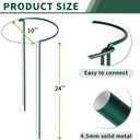 10 Pack Peony Cages and Supports, 10" (W) x 24"(H) Plant Support, Heavy-Duty Metal Plant Support Stakes, Plant Stakes for Outdoor & Indoor Plants, Perfect for Flowers and Vegetable