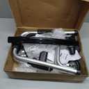 Folding Walkers for Seniors with 2 Skis and 5" Wheels, Lightweight Adult Rolling Walker, Supports Up to 350 Pounds, Adjustable Height, Aluminum Standard Walker, Silver