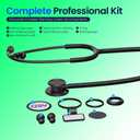 Lightweight Stethoscope, Dual-Frequency Diaphragm, Bell & Diaphragm & Pediatric Diaphragm, Noise-Reducing Silicone Ear Tips, Ideal for Doctors, Nurses, Students Use