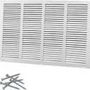 Howeall 20"W x 14"H [Duct Opening Size] Steel Return Air Grille, Air Return Vent Cover for Ceiling and Sidewall - HVAC Air Vent Covers - [Outer Dimensions: 21.75"W x 15.75"H]