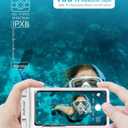 wellhouse Waterproof Phone Pouch, Waterproof Phone Case for iPhone 16 15 14 13 12 Pro Max XS Samsung, IPX8 3D Cellphone Dry Bag Beach Essentials (1 Pack - White7.0, 7 inch)