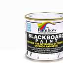 Chalkboard Blackboard Paint - Brush on Wood, Metal, Glass, Wall, Plaster Boards Sign, Frame or Any Surface. Use with Chalk Pen Wet Erase, Non-Toxic - Matte Finish [White] - (8.5oz Cover 32 sf)