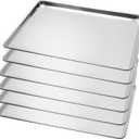 BIEAMA 6 Pack Full Size Baking Sheet Pan Aluminum Commercial Pan for Oven Freezer Bakery Hotel Restaurant 26"x 18"
