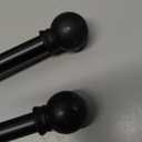 Curtain Rods for windows 28-78 inch, 5/8 inch Decorative Matte Black Splicing Heavy Duty Metal Curtain Rod set with Brackets
