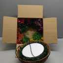 HyeFlora Artificial Faux Hanging Plants Flowers Basket for Summer Outdoor Outside Decoration, Fake Silk UV Sun Resistant Look Real Colorful Daisy Eucalyptus for Porch Home Patio Balcony Yard (Mix)