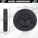 CheeMuii 4 Pcs 8 Inch Push Mower Wheels 8" Black General Wheels Replace for Craftsman 33958 Hus 532146248 Replace for MTD 734-04585 734-1780 for Oregon 72-108 for AYP 103670 103670X 107644X 146248