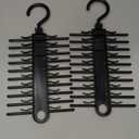 2-Pack Black Tie Rack, Organizer, Hanger, Holder - Affordable Ti.