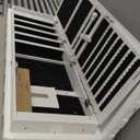 SONGMICS 6 LEDs Mirror Jewelry Cabinet, 47.2-Inch Tall Lockable Wall or Door Mounted Jewelry Armoire Organizer with Mirror, 2 Drawers, 3.9 x 14.6 x 47.2 Inches, White UJJC93W