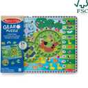 Melissa & Doug Wooden Animal Chase Jigsaw Spinning Gear Puzzle  24 Pieces Wooden Puzzle for Toddlers and Preschoolers, for Boys and Girls Ages 3+