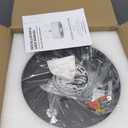 12" 2-Light Flush Mount Ceiling Light, Ribbed Glass, Black
