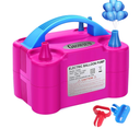 Growsun Electric Balloon Pump Air Inflator Portable Automatic Dual Nozzle Balloon Blower 110V 600W for Birthday Baby Shower Balloons Party Decorations