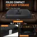 Adjustable Car Seat Tray Table with Orange Desk Mat, Foldable Car Desk