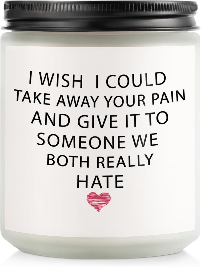 BeauGift Get Well Gifts for Women, Funny Get Well Soon Gifts After Surgery for Family Friend, Thinking of You Feel Better Inspirational Gift for Cancer Breakup Condolence Miscarriage - Lavender Candle