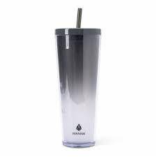 Manna™ Axel™ Plastic Tumbler & Straw Set - Grey