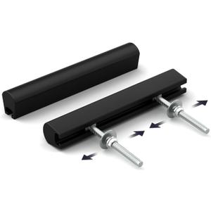 Goldenwarm 5 Pack Adjustable Drawer Pulls Black Cabinet Handles for Kitchen Hardware 1" to 4"(25-102 mm) Hole Distance