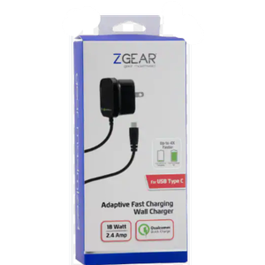 ZGEAR ADAPTIVE FAST CHARGE WALL CHARGER for USB C