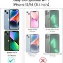Ruky Case for iPhone 13 & iPhone 14, Full Body Glitter Liquid Case with Built-in Screen Protector Soft TPU Protective Girls Women Phone Case for iPhone 13 & iPhone 14 6.1, Gradient Pink